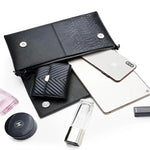 Nytheria | Black Textured Leather Handbag – Bold & Sophisticated - in Black | Arvea Bags