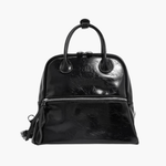 Nyx | Glossy Black Leather Backpack – Bold & Timeless - in Black | Arvea Bags
