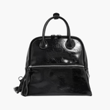 Nyx | Glossy Black Leather Backpack – Bold & Timeless - in Black | Arvea Bags