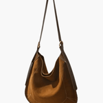 Nyxaria | Luxe Suede Leather Hobo Bag – Effortlessly Chic - in Brown | Arvea Bags