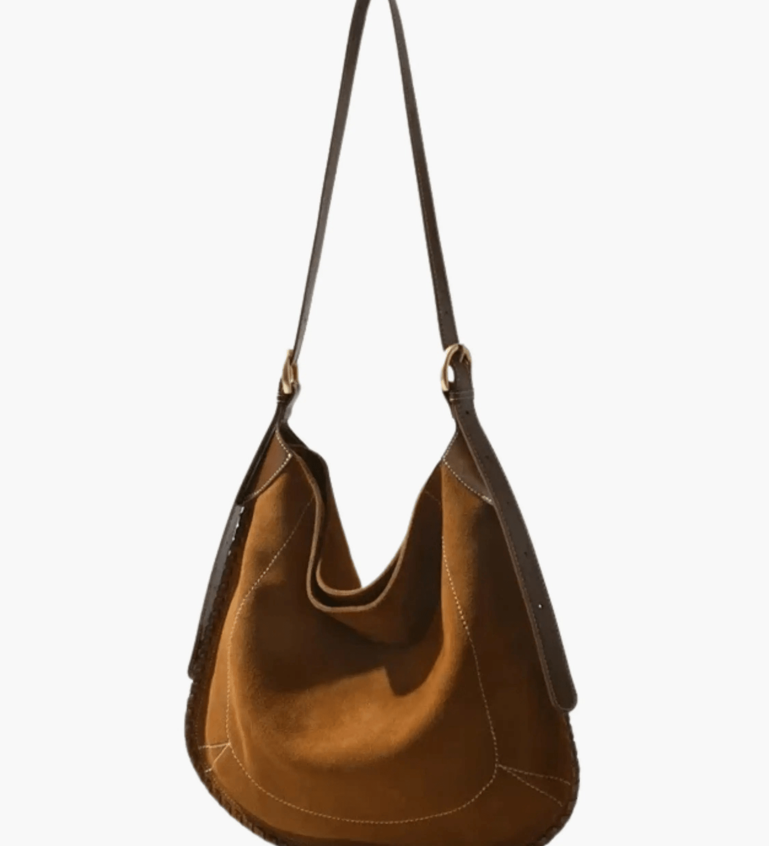 Nyxaria | Luxe Suede Leather Hobo Bag – Effortlessly Chic - in Brown | Arvea Bags