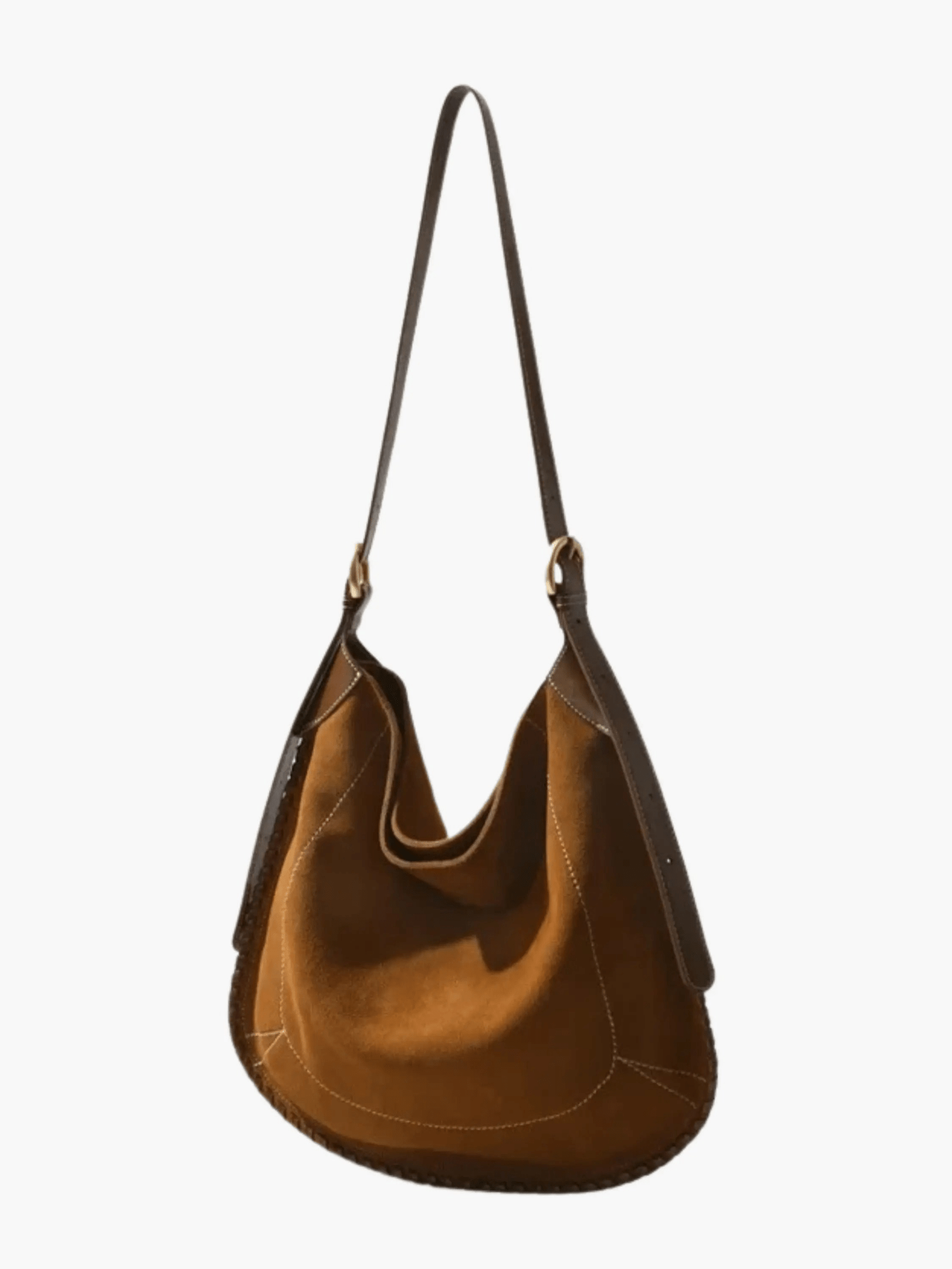 Nyxaria | Luxe Suede Leather Hobo Bag – Effortlessly Chic - in Brown | Arvea Bags