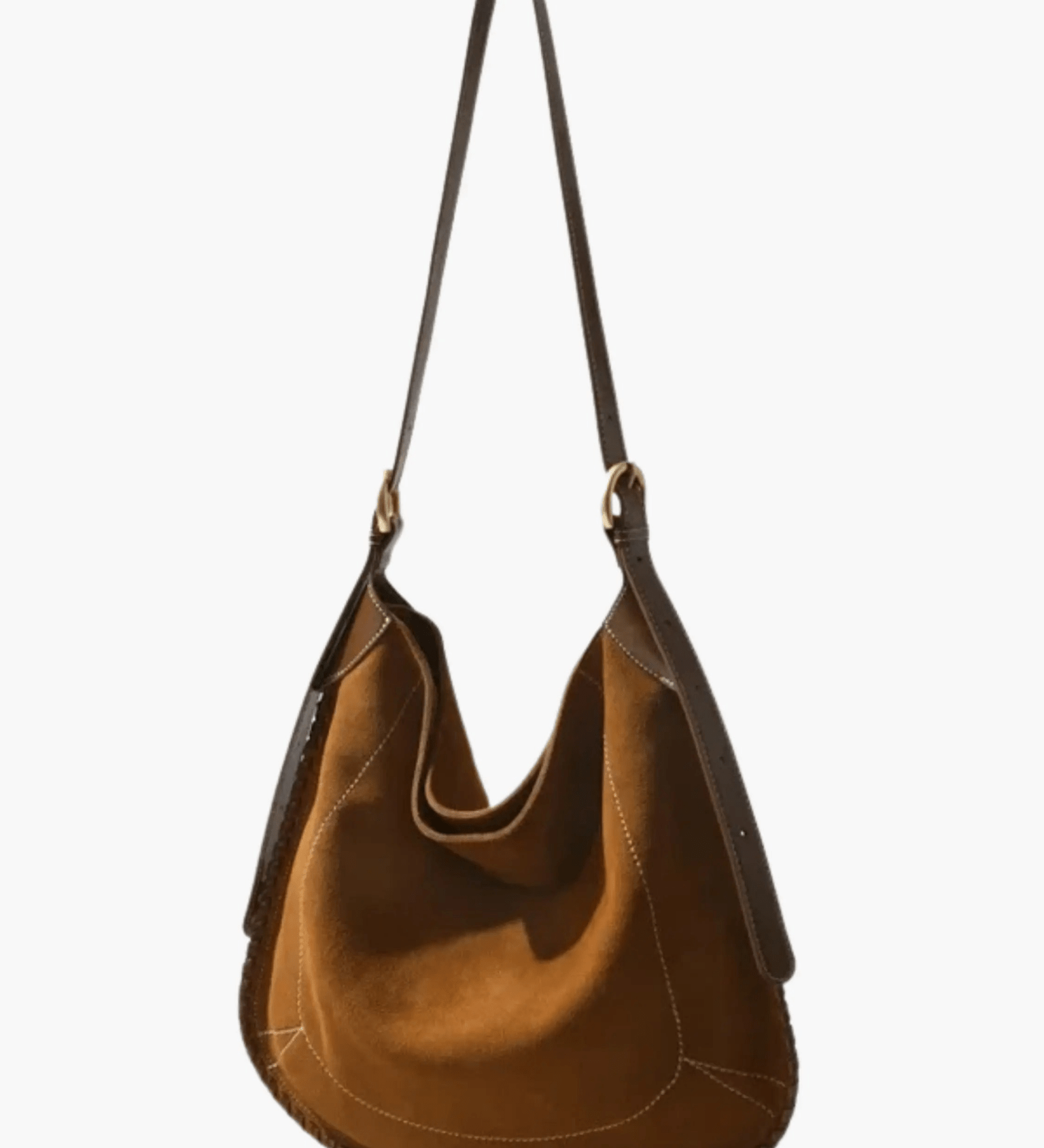 Nyxaria | Luxe Suede Leather Hobo Bag – Effortlessly Chic - in Dark Brown | Arvea Bags
