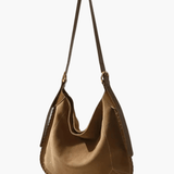 Nyxaria | Luxe Suede Leather Hobo Bag – Effortlessly Chic - in Light Brown | Arvea Bags