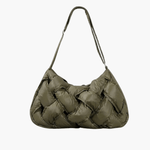 Olivia | Quilted Shoulder Bag – Modern & Minimalist Woven Design - in Olive | Arvea Bags