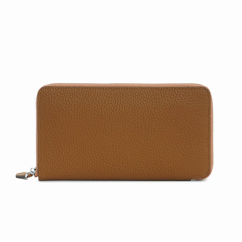 Ondine | Vibrant Leather Zip - Around Wallet – Chic & Functional Luxury - in Brown | Arvea Bags