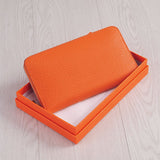 Ondine | Vibrant Leather Zip - Around Wallet – Chic & Functional Luxury - in Orange | Arvea Bags