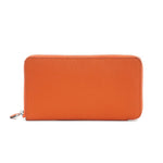 Ondine | Vibrant Leather Zip - Around Wallet – Chic & Functional Luxury - in Orange | Arvea Bags