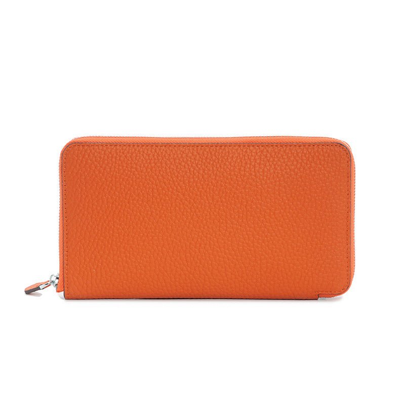 Ondine | Vibrant Leather Zip - Around Wallet – Chic & Functional Luxury - in Orange | Arvea Bags