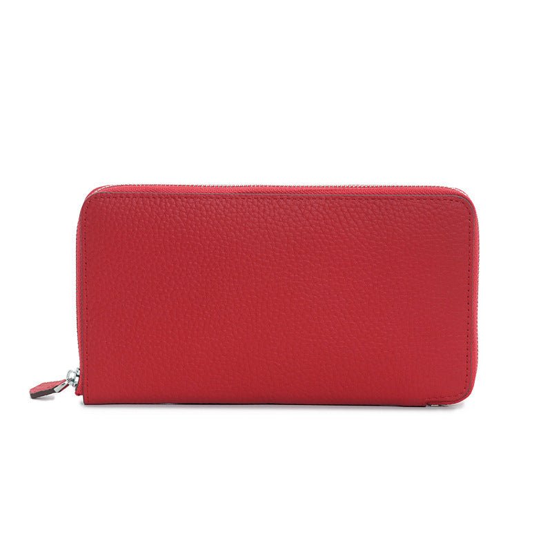Ondine | Vibrant Leather Zip - Around Wallet – Chic & Functional Luxury - in Red | Arvea Bags