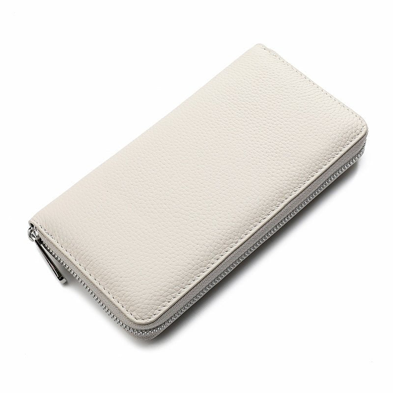Ondine | Vibrant Leather Zip - Around Wallet – Chic & Functional Luxury - in White | Arvea Bags