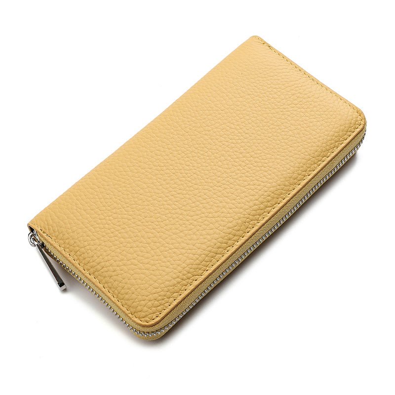 Ondine | Vibrant Leather Zip - Around Wallet – Chic & Functional Luxury - in Yellow | Arvea Bags