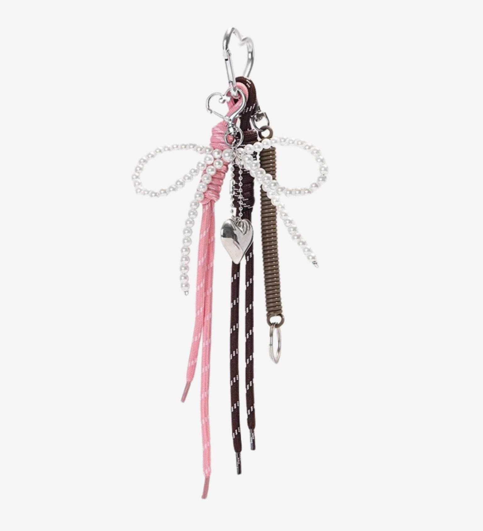 Oriantha | Pearl Bow Charm – Elegant, Feminine & Timeless - in Salmon Pink | Arvea Bags