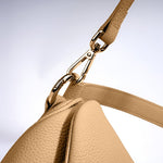 Paloma Leather Shoulder Bag – Modern Designer Hobo for Women - in Khaki | Arvea Bags