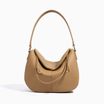 Paloma Leather Shoulder Bag – Modern Designer Hobo for Women - in Khaki | Arvea Bags