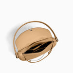 Paloma Leather Shoulder Bag – Modern Designer Hobo for Women - in Khaki | Arvea Bags