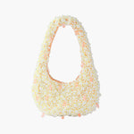 Pearl Beaded Shoulder Bag – Elegant Statement Handbag for Special Occasions - in Pink | Arvea Bags