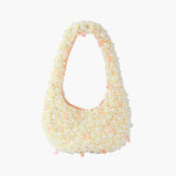 Pearl Beaded Shoulder Bag – Elegant Statement Handbag for Special Occasions - in Pink | Arvea Bags