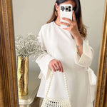 Pearl Beaded Top Handle Bag – Vintage - Inspired Handbag for Special Occasions - in White | Arvea Bags