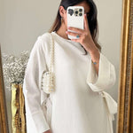 Pearl Beaded Top Handle Bag – Vintage - Inspired Handbag for Special Occasions - in White | Arvea Bags