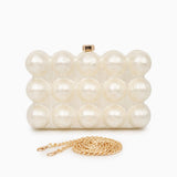 Pearl Bubble Clutch – Sculptural Acrylic Evening Bag - in Ivory | Arvea Bags
