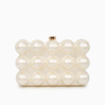 Pearl Bubble Clutch – Sculptural Acrylic Evening Bag - in Ivory | Arvea Bags