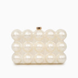 Pearl Bubble Clutch – Sculptural Acrylic Evening Bag - in Ivory | Arvea Bags