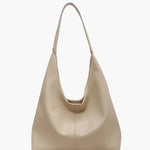Ravellea | Luxe Black Leather Hobo Bag – Minimal & Chic - in Beige | Arvea Bags