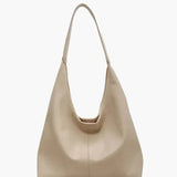 Ravellea | Luxe Black Leather Hobo Bag – Minimal & Chic - in Beige | Arvea Bags
