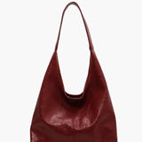 Ravellea | Luxe Black Leather Hobo Bag – Minimal & Chic - in Wine Red | Arvea Bags