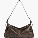 Raven | Luxe Distressed Leather Shoulder Bag – Edgy & Bold - in Brown | Arvea Bags