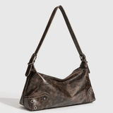 Raven | Luxe Distressed Leather Shoulder Bag – Edgy & Bold - in Brown | Arvea Bags