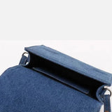 Rebel Denim Patchwork Bag – Jean - Inspired Handbag with Top Handle & Tie Detail - in Blue | Arvea Bags