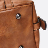 Retro Camel Leather Handbag – Vintage Style Shoulder Bag - in Camel | Arvea Bags