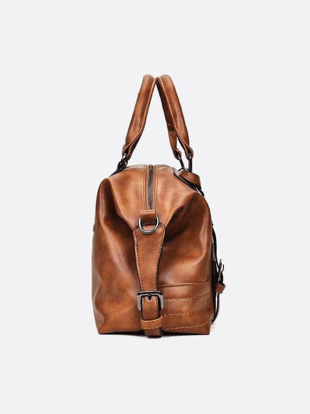 Retro Camel Leather Handbag – Vintage Style Shoulder Bag - in Camel | Arvea Bags