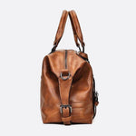 Retro Camel Leather Handbag – Vintage Style Shoulder Bag - in Camel | Arvea Bags