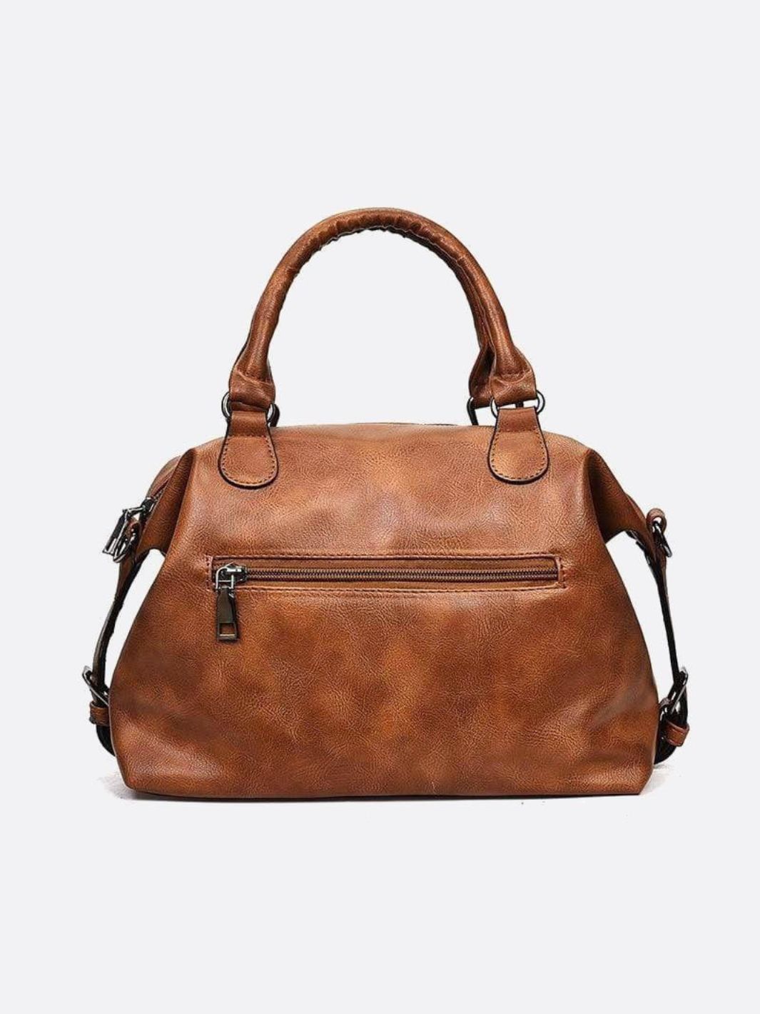 Retro Camel Leather Handbag – Vintage Style Shoulder Bag - in Camel | Arvea Bags