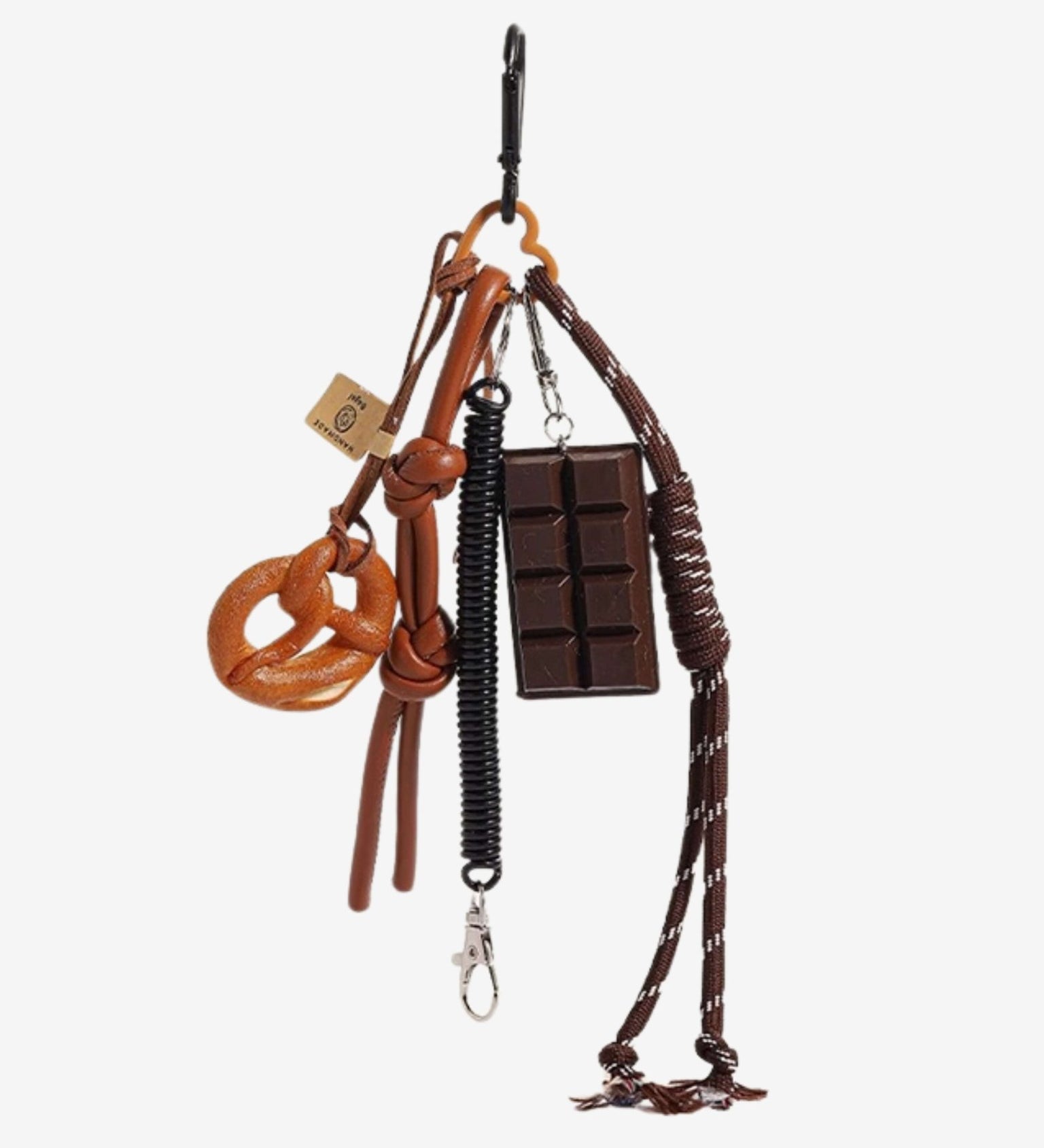 Rhiannon | Handcrafted Wooden Knot Bag Charm – Rustic, Artistic & Unique - in Black | Arvea Bags