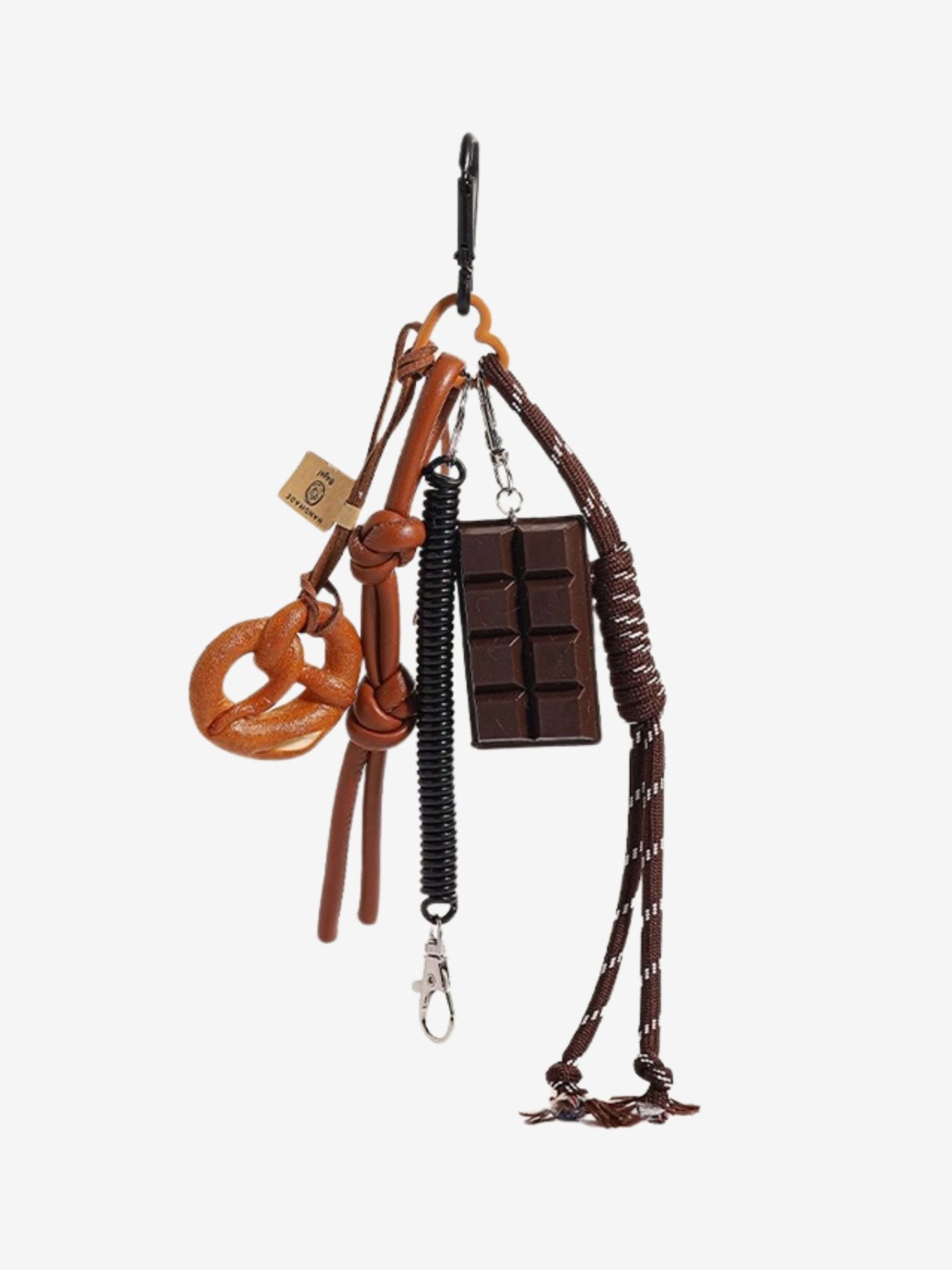 Rhiannon | Handcrafted Wooden Knot Bag Charm – Rustic, Artistic & Unique - in Black | Arvea Bags
