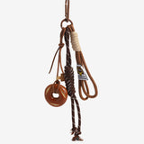 Rhiannon | Handcrafted Wooden Knot Bag Charm – Rustic, Artistic & Unique - in Deep Brown | Arvea Bags