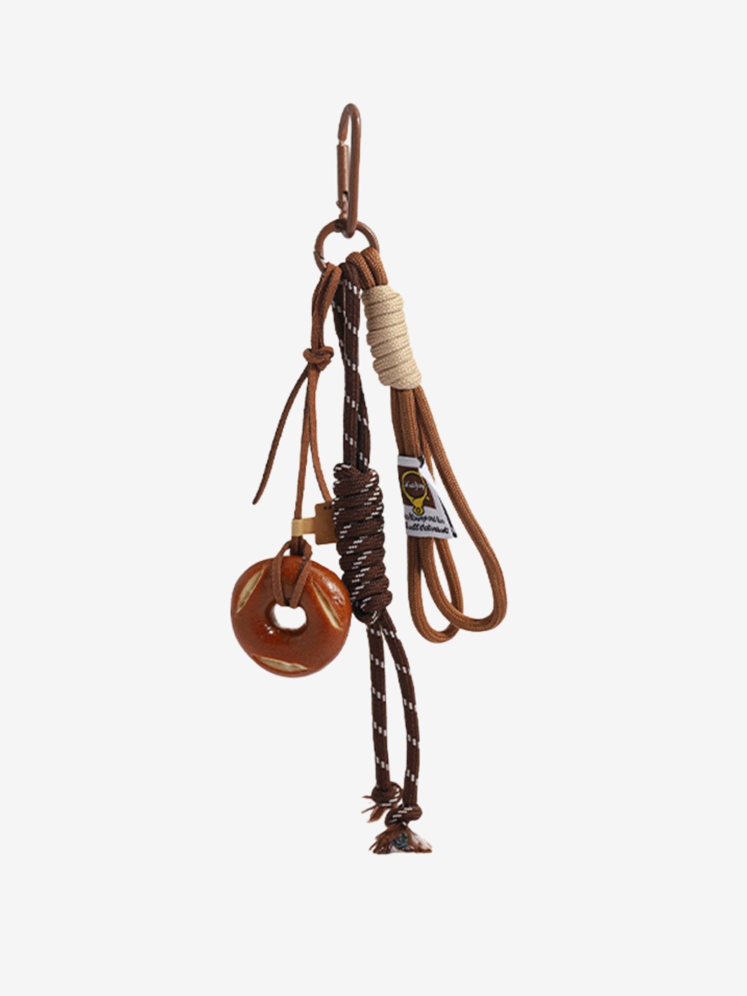 Rhiannon | Handcrafted Wooden Knot Bag Charm – Rustic, Artistic & Unique - in Deep Brown | Arvea Bags