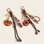Rhiannon | Handcrafted Wooden Knot Bag Charm – Rustic, Artistic & Unique - in Light Brown | Arvea Bags