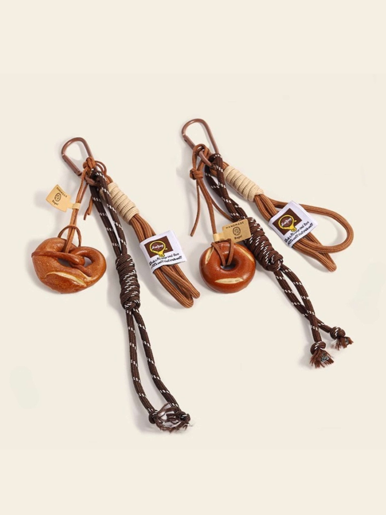 Rhiannon | Handcrafted Wooden Knot Bag Charm – Rustic, Artistic & Unique - in Light Brown | Arvea Bags