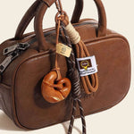 Rhiannon | Handcrafted Wooden Knot Bag Charm – Rustic, Artistic & Unique - in Light Brown | Arvea Bags