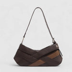 Riley | Black Buckle Strap Shoulder Bag – Bold & Trendy - in Brown | Arvea Bags