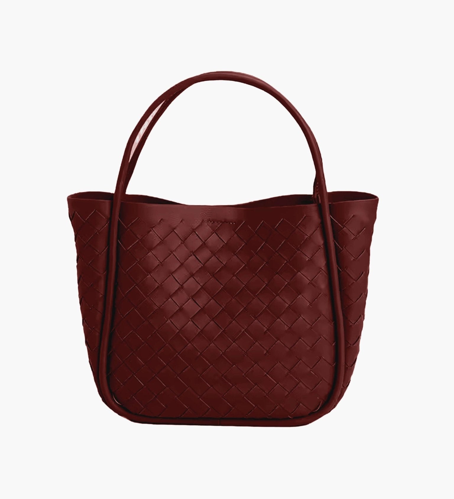 Rizelle Tote Bag – Structured Everyday Handbag with Minimalist Design - in Burgundy | Arvea Bags