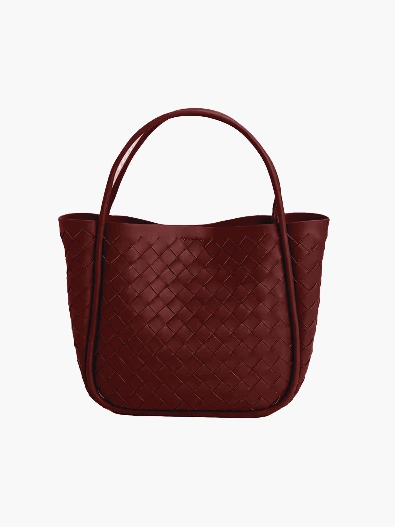 Rizelle Tote Bag – Structured Everyday Handbag with Minimalist Design - in Burgundy | Arvea Bags