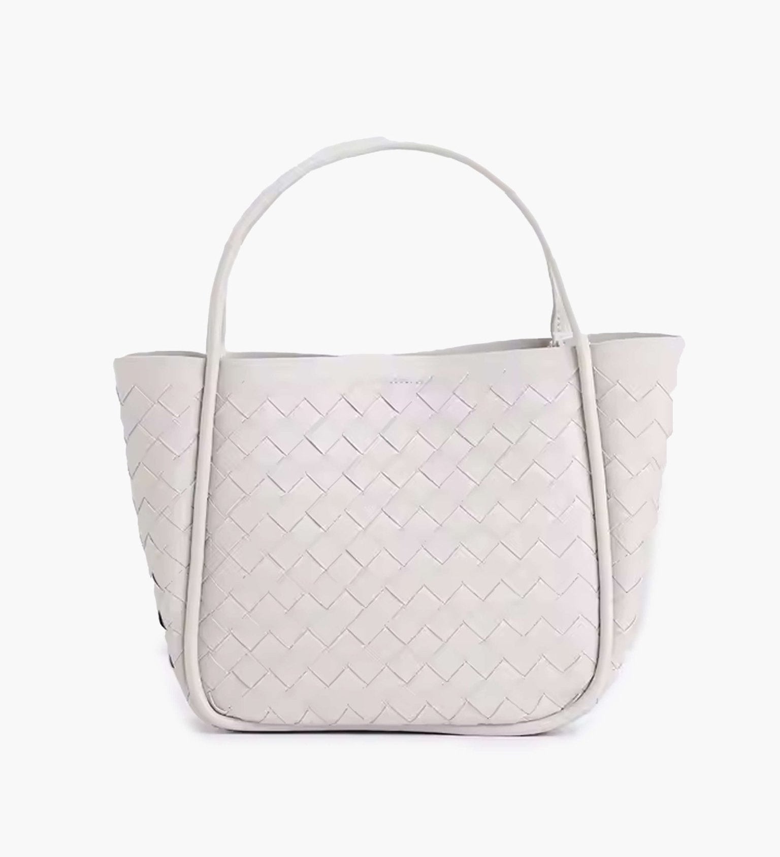 Rizelle Tote Bag – Structured Everyday Handbag with Minimalist Design - in White | Arvea Bags