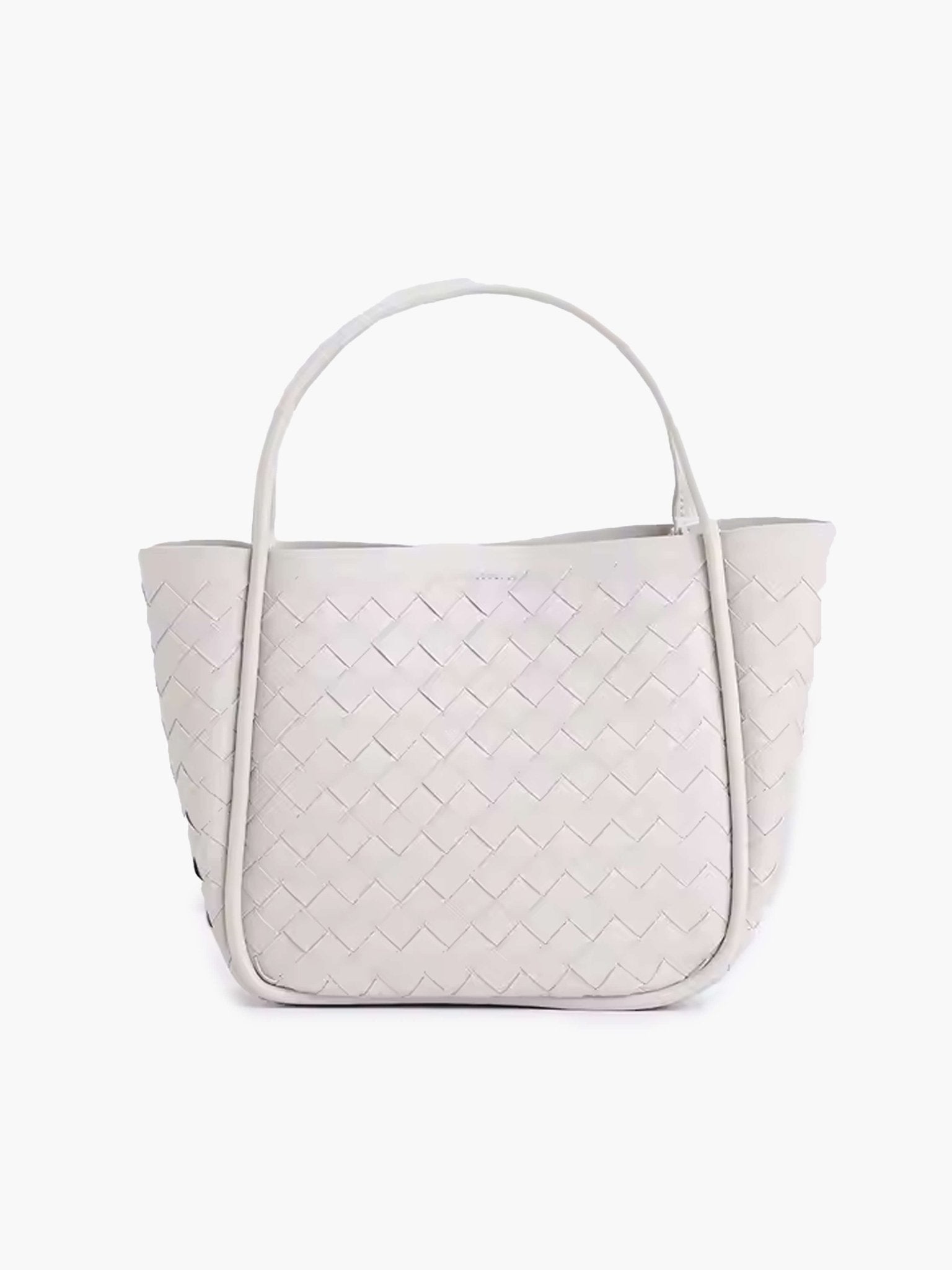 Rizelle Tote Bag – Structured Everyday Handbag with Minimalist Design - in White | Arvea Bags