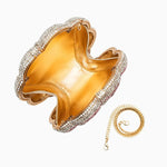 Rosabelle | Crystal Rose Evening Clutch – Floral Elegance - in Salmon Pink | Arvea Bags